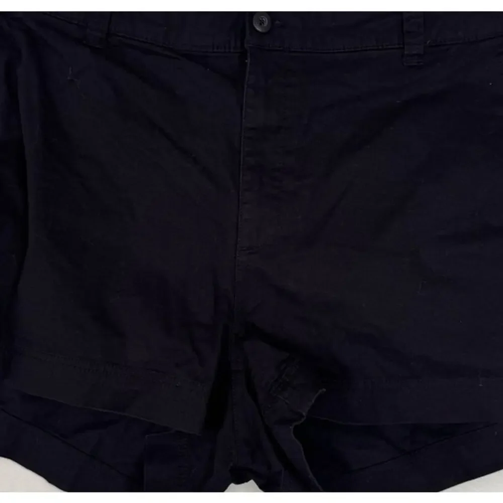 Old Navy OG High Rise Chino 2X Black Womens Shorts Cotton Spandex